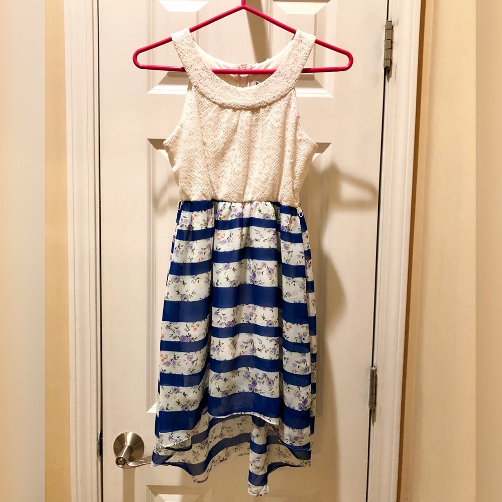 Girls size 14 hi-lo dress with built-in shorts